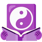 Bücherstapel + Yin und Yang