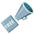 megaphone + FREE button
