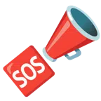 megaphone + SOS button