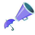 megaphone + umbrella