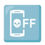 mobile phone off + skull