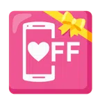 mobile phone off + heart with ribbon