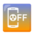 mobile phone off + face screaming in fear