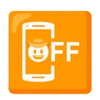 mobile phone off + cowboy hat face