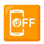 mobile phone off + zany face