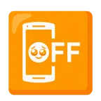 mobile phone off + face holding back tears