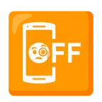 mobile phone off + face with monocle
