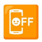mobile phone off + dotted line face