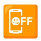 mobile phone off + biting lip