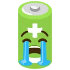 Batterie + heulendes Gesicht