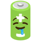 Batterie + sabberndes Gesicht
