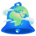 bell + globe showing Europe-Africa