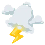 bell + cloud with lightning