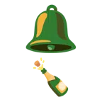 bell + bottle with popping cork