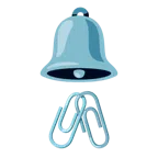 bell + linked paperclips