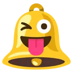 bell + winking face with tongue