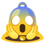 bell + face screaming in fear
