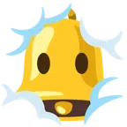 bell + face in clouds