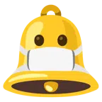 bell + face with medical mask