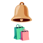 bell + shopping bags