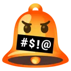 bell + face with symbols on mouth