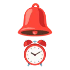 bell + alarm clock