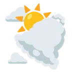 bell + sun behind cloud