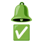 bell + check mark button