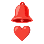 bell + red heart
