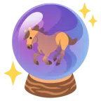 crystal ball + horse
