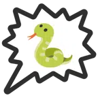 right anger bubble + snake