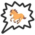 right anger bubble + horse