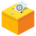 urna elettorale con scheda + faccina sole