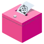 urna elettorale con scheda + ibisco