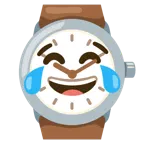 face with tears of joy + watch