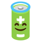 faccina con sorriso e aureola + batteria