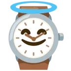 faccina con sorriso e aureola + orologio