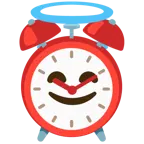 faccina con sorriso e aureola + sveglia