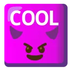 faccina con sorriso e corna + pulsante COOL