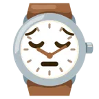 faccina pensierosa + orologio