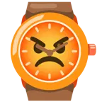 faccina accigliata + orologio