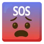 faccina impaurita + pulsante SOS