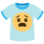 faccina impaurita + t-shirt