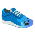 faccina impaurita + scarpa sportiva