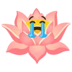 엉엉 우는 얼굴 + 연꽃