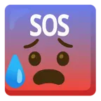 faccina sudata in ansia + pulsante SOS