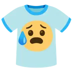 faccina sudata in ansia + t-shirt