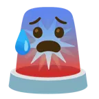 faccina sudata in ansia + lampeggiante