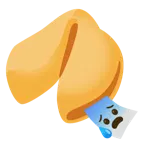 faccina sudata in ansia + biscotto della fortuna