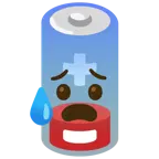 faccina sudata in ansia + batteria scarica